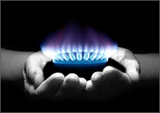 Image d'une flamme symbolisant une installation intérieure gaz.